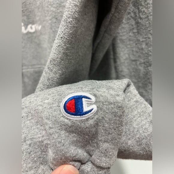 M&Ms Champion Hoodie Adult Size M Gray Long Sleeve Embroidered Hooded Pullover - Picture 9 of 9